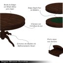 Ver imagem 3 de Mesa de Jogos Carteado 6 Lugares Bellagio com Gavetas e Tampo Reversível com Tecido Imbuia/verde G42