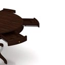 Ver imagem 7 de Mesa de Jogos Carteado 6 Lugares Bellagio com Gavetas e Tampo Reversível com Tecido Imbuia/verde G42