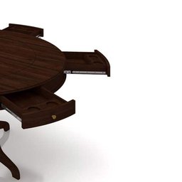 Mesa de Jogos Carteado 6 Lugares Bellagio com Gavetas e Tampo Reversível com Tecido Imbuia/verde G42 - 7