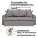 Ver mais imagens de Sofá Cama Retrátil e Reclinável 3 Lugares Bipartido 210cm León Yescasa