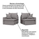 Ver imagem 6 de Sofá Cama Retrátil e Reclinável 3 Lugares Bipartido 210cm León Yescasa