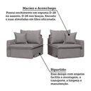 Ver imagem 6 de Sofá Cama Retrátil e Reclinável 3 Lugares Bipartido 210cm León Yescasa