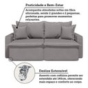 Ver mais imagens de Sofá Cama Retrátil e Reclinável 3 Lugares Bipartido 210cm León Yescasa