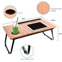 Ver imagem 3 de Suporte para Notebook Mesa em Madeira Portatil Cama Ajustavel Multifuncional Sofa Apoio Home Office