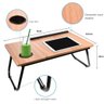 Suporte para Notebook Mesa em Madeira Portatil Cama Ajustavel Multifuncional Sofa Apoio Home Office - 3