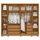 Ver imagem 3 de Guarda Roupa Casal Mercure 6 Portas 6 Gavetas Cinamomo – Móveis Albatroz