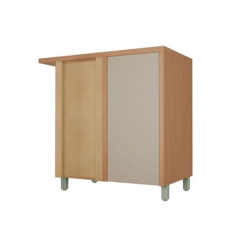Balcão Multiuso Cozinha Nesher Condessa 1PTA Canto Reto 93cm Greige