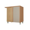 Ver imagem 1 de Balcão Multiuso Cozinha Nesher Condessa 1PTA Canto Reto 93cm Greige