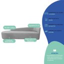 Ver imagem 5 de Recamier Curvo Orgânico 180cm 3 Lugares Lado Esquerdo para Sala de Estar Linho Paris