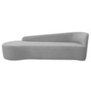 Ver imagem 2 de Recamier Curvo Orgânico 180cm 3 Lugares Lado Esquerdo para Sala de Estar Linho Paris