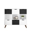 Ver imagem 1 de Nicho Organizador Retro Branco com 6 Gavetas Branco/Preto 108 x 92,5cm - FdECOR