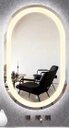 Ver imagem 6 de Espelho Jateado Oval Iluminado com Led Quente Touch 100x50cm