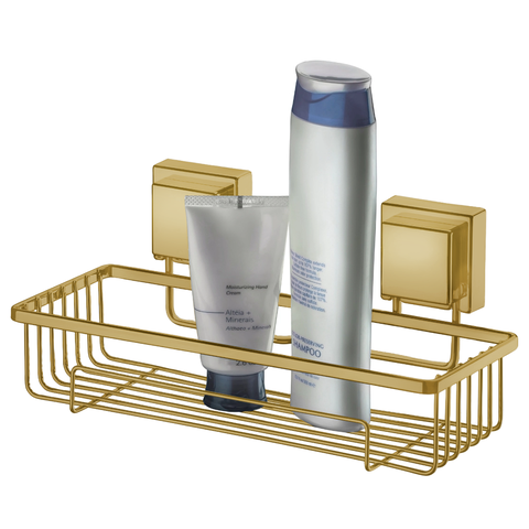Suporte Porta Shampoo de Parede com Adesivo - Dourado Matte