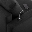 Ver imagem 4 de Sofá 3 Lugares com USB em Linho Antúrio CabeCasa MadeiraOriginals Cinza Escuro
