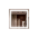 Ver imagem 1 de Espelho Quadrado 60x60 cm Jateado LED 3 Cores Touch Moderno
