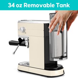 Casabrews Máquina de Espresso 20 Bar com Vaporizador de Leite (creme) - 5