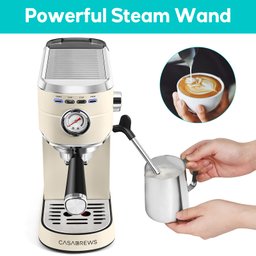 Casabrews Máquina de Espresso 20 Bar com Vaporizador de Leite (creme) - 3