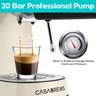 Casabrews Máquina de Espresso 20 Bar com Vaporizador de Leite (creme) - 2