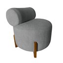 Ver imagem 1 de Poltrona Decorativa Mônaco Linho Cinza