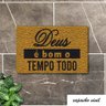 Tapete Capacho DEUS É BOM 60x40 fé senhor Casa Entrada Apto - 4