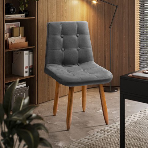 Cadeira Poltrona Jade Sala Estar Penteadeira e Salão Veludo