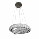 Ver imagem 1 de Pendente 2 Anéis Cristais Cromado 36cm Led 45w 3000k Bivolt