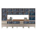 Ver imagem 5 de Cozinha Modulada Proença 8 Peças com Cristaleira e Aéreo 120cm Nogueira Touch/nude Prime Tx -