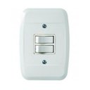 Ver imagem 1 de Interruptor Embutir 2 Teclas Paralelas Placa Branca Pezzi Linha 40.000
