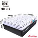 Ver imagem 2 de Cama Box Casal Colchão Molas Ensacadas Pillow Bicama Auxiliar Solteiro 138x188x58cm BF Colchões