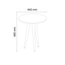 Ver imagem 4 de Kit 2 Mesinha Mesa Lateral Apoio Redondo Pés Palito Quarto Mesa de Cabeceira Slim Off White