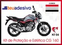 Ver imagem 2 de Kit Adesivo Faixa Protetor Cg Titan 160 Cinza e Vermelho Ano 2018 a 2021 Cobra Motoparts