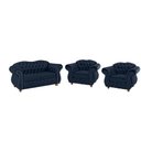 Ver imagem 1 de Sofá Chesterfield Merlo 2 lugares 2,30 + 2 Poltronas - Suede Azul Marinho / decoração, recepção, sal