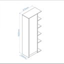 Ver imagem 4 de Armário Multiuso 1 Porta 4 Prateleiras BRV Móveis