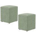 Ver imagem 1 de Kit 02 Puffs Quadrado Decorativo Sala De Estar L02 Bouclê Oliva - Lyam Decor