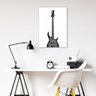 Quadro Decorativo Instrumento Musical, Baixo 43x30, sem Moldura. em Mdf 6mm, para Sala, para Quarto, - 1