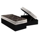 Ver imagem 1 de Cama Box Baú Solteiro: Colchão Espuma Paropas D33 Pasquale Plus Euro Pillow + Base CRC Suede