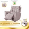 Poltrona Reclinavel do Mamãe Carinho Tecido Veludo Rosê - 7