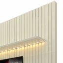 Ver imagem 4 de Home Suspenso 2.3 Ripado com LED Nobre Off White - Gelius Móveis