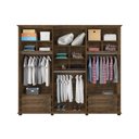 Ver imagem 2 de Roupeiro/armário/guarda Roupas/organizador Est 6 Portas Sendo 2 Centrais com Espelho e 4 Gavetas com