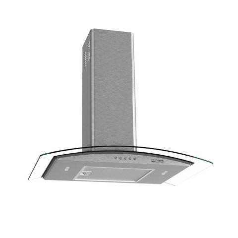 Coifa Nardelli de Parede Clean Vidro Curvo Kromanox 70cm