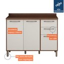 Ver imagem 6 de Balcão de Cozinha com Tampo 3 Portas 2 Gavetas 120 cm Áustria Valdemóveis