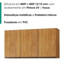 Ver imagem 5 de Armario Aereo 3 Portas 118 cm Suecia Cedro Rudk