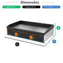 Ver imagem 5 de Chapa Bifeteira Profissional Deguste Luxo 6,35mm Elétrica 100cm CE100N New 220V - Venâncio 63403