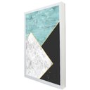 Ver imagem 1 de Quadro Decorativo Caixa Geométrico Mármore Luxo Prime Tacolado Moldura Caixa 3cm Madeira sem Vidro 6