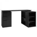 Ver imagem 3 de Mesa para Escritório em L com Diretor 2 Gavetas 160cm BRV Móveis Preto