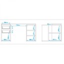 Ver imagem 5 de Mesa para Escritório em L com Diretor 2 Gavetas 160cm BRV Móveis Preto