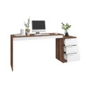 Ver imagem 7 de Mesa de Computador Office 3 Gavetas 176,5cm Castanho E Branca