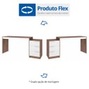 Ver mais imagens de Mesa de Computador Office 3 Gavetas 176,5cm Castanho E Branca