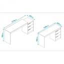 Ver imagem 4 de Mesa de Computador Office 3 Gavetas 176,5cm Castanho E Branca