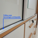 Ver imagem 6 de Guarda-Roupa 2 Portas de Correr com Espelho 6 Gavetas Meridian Gold Branco